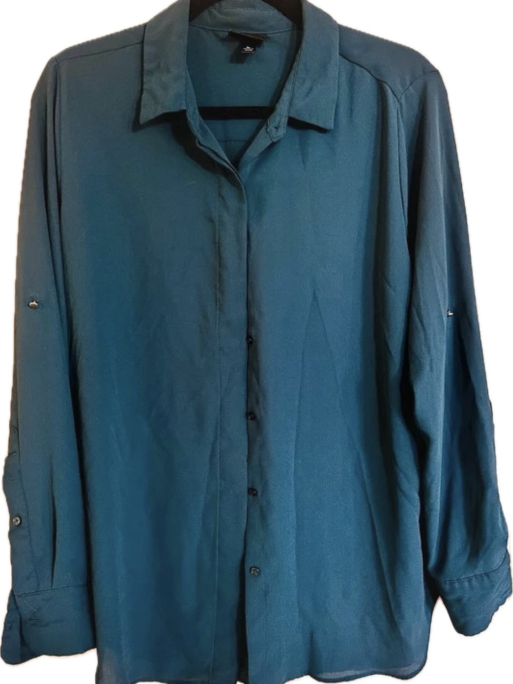 Women's Teal Button-Up Shirt